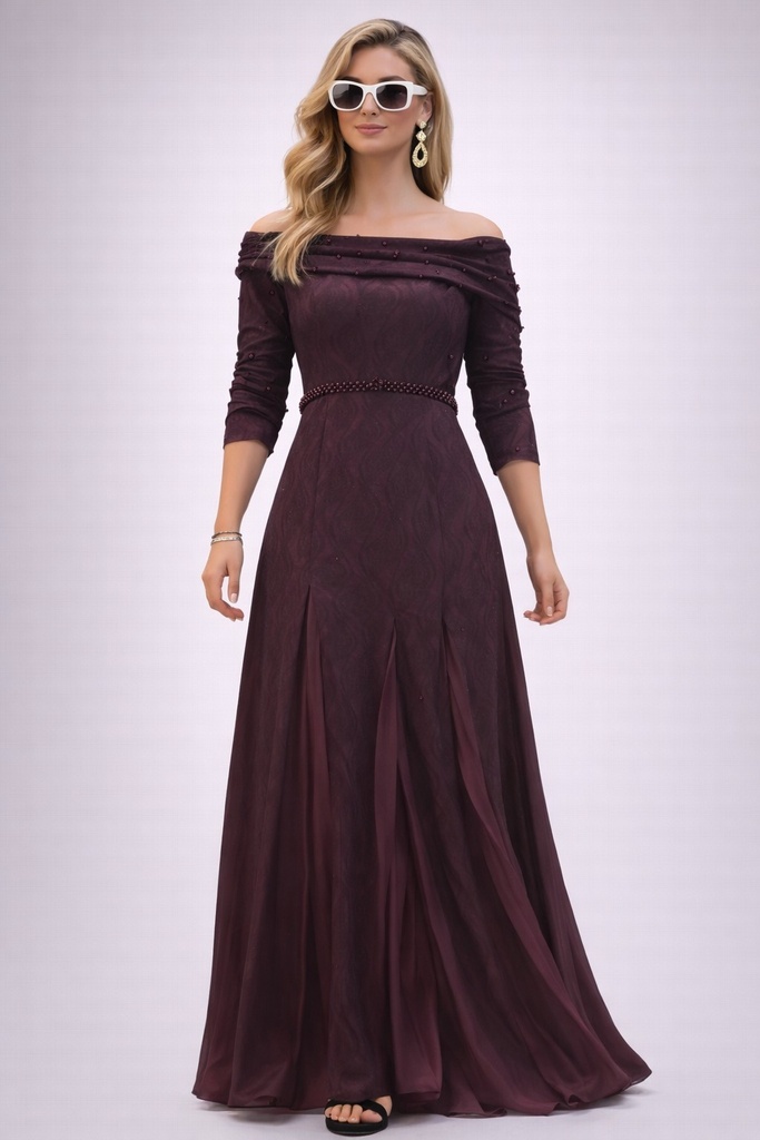 فستان سهرة شولدر أنيق